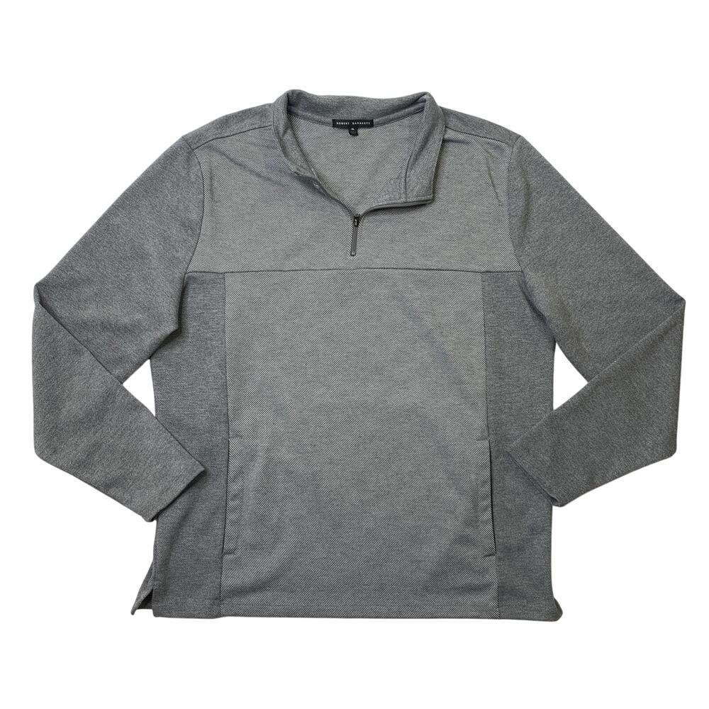 Robert Barakett Sweatshirt Mens XL Gray Milligan Long Sleeve Half Zip Pullover